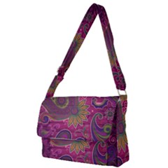 Abstract Purple Pattern Full Print Messenger Bag (s) by Bedest