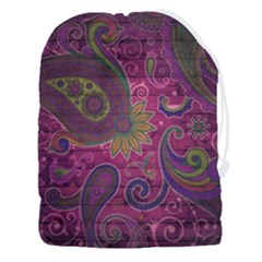 Abstract Purple Pattern Drawstring Pouch (3xl) by Bedest