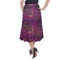 Abstract Purple Pattern Midi Mermaid Skirt View2