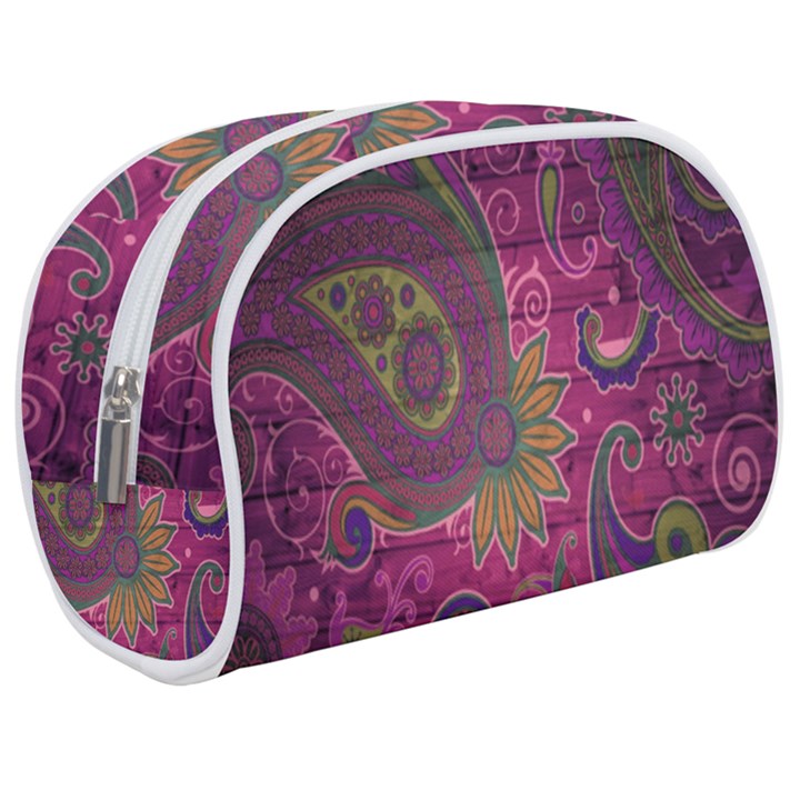 Abstract Purple Pattern Make Up Case (Medium)