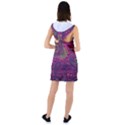 Abstract Purple Pattern Racer Back Hoodie Dress View2