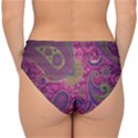 Abstract Purple Pattern Double Strap Halter Bikini Bottoms View2