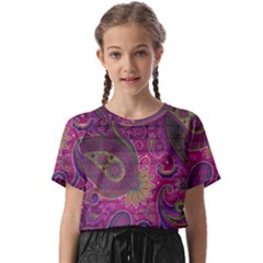 Abstract Purple Pattern Kids  Basic T-shirt