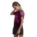 Abstract Purple Pattern Kids  Frill Chiffon Blouse View2