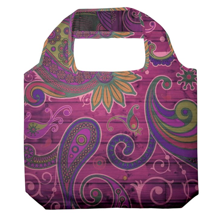 Abstract Purple Pattern Premium Foldable Grocery Recycle Bag