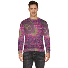 Abstract Purple Pattern Men s Fleece Sweatshirt