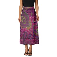 Abstract Purple Pattern Classic Midi Chiffon Skirt