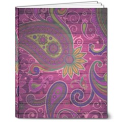 Abstract Purple Pattern 8  X 10  Hardcover Notebook