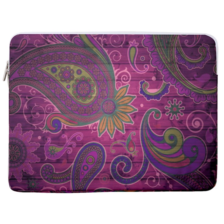 Abstract Purple Pattern 17  Vertical Laptop Sleeve Case With Pocket