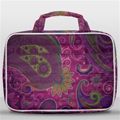 Abstract Purple Pattern Travel Toiletry Bag With Hanging Hook