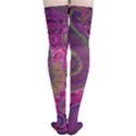 Abstract Purple Pattern Thigh High Stockings View4