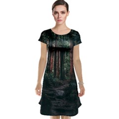 Forest Jungle Trees Tropics Cap Sleeve Nightdress