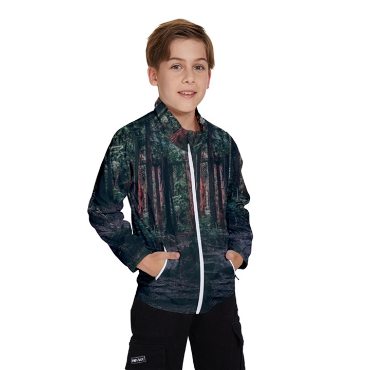 Forest Jungle Trees Tropics Kids  Windbreaker