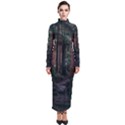 Forest Jungle Trees Tropics Turtleneck Maxi Dress View1