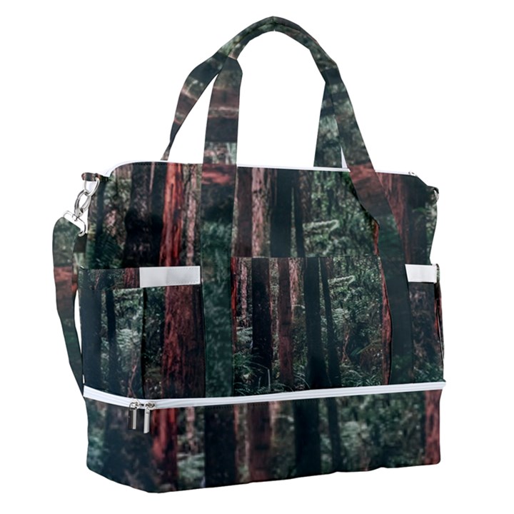 Forest Jungle Trees Tropics Sports Shoulder Bag with Shoes Compartment