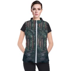 Forest Jungle Trees Tropics Women s Puffer Vest