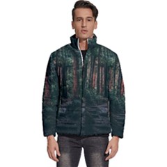 Forest Jungle Trees Tropics Men s Puffer Bubble Jacket Coat