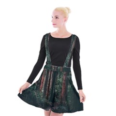 Forest Jungle Trees Tropics Suspender Skater Skirt