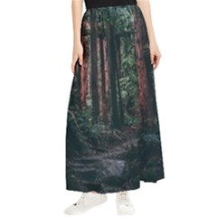 Forest Jungle Trees Tropics Maxi Chiffon Skirt