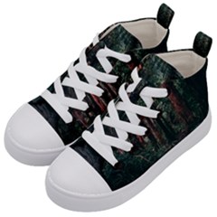 Forest Jungle Trees Tropics Kids  Mid-top Canvas Sneakers