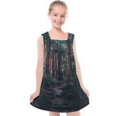 Forest Jungle Trees Tropics Kids  Cross Back Dress