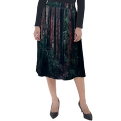 Forest Jungle Trees Tropics Classic Velour Midi Skirt 