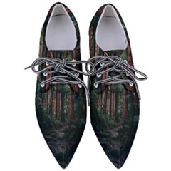 Forest Jungle Trees Tropics Pointed Oxford Shoes