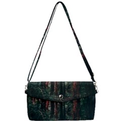 Forest Jungle Trees Tropics Removable Strap Clutch Bag