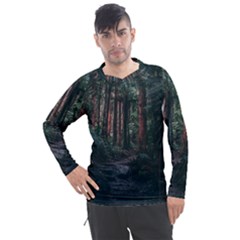 Forest Jungle Trees Tropics Men s Pique Long Sleeve T-shirt