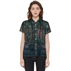 Forest Jungle Trees Tropics Short Sleeve Pocket Shirt