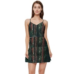 Forest Jungle Trees Tropics Short Frill Dress