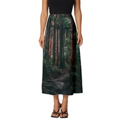 Forest Jungle Trees Tropics Classic Midi Chiffon Skirt