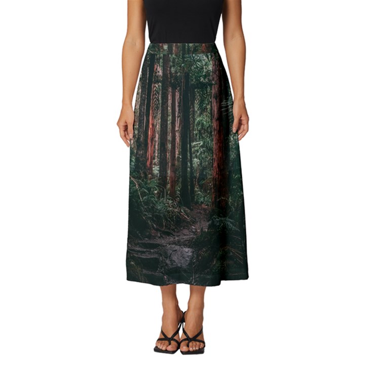 Forest Jungle Trees Tropics Classic Midi Chiffon Skirt