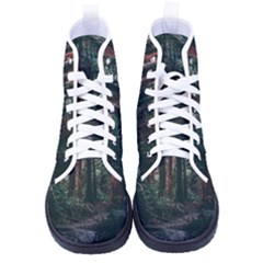 Forest Jungle Trees Tropics Men s High-top Canvas Sneakers