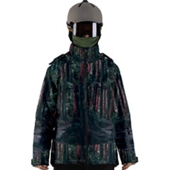 Forest Jungle Trees Tropics Men s Zip Ski And Snowboard Waterproof Breathable Jacket