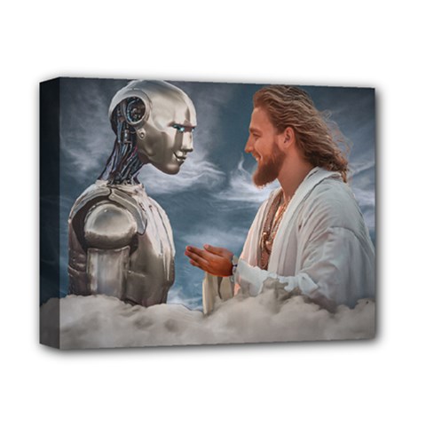 Religion And Artificial Intelligence Conceptual Digital Artwork Deluxe Canvas 14  X 11  (stretched)