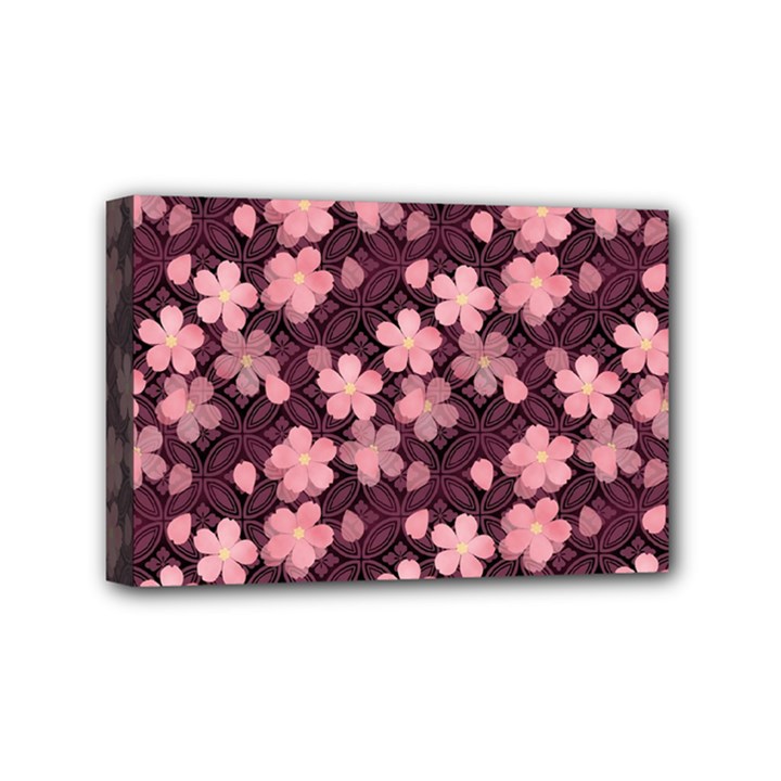 Cherry Blossoms Japanese Mini Canvas 6  x 4  (Stretched)