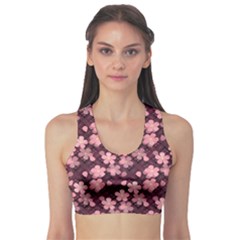 Cherry Blossoms Japanese Fitness Sports Bra