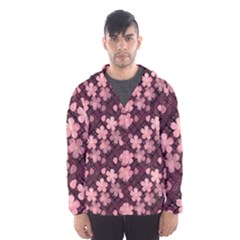 Cherry Blossoms Japanese Men s Hooded Windbreaker