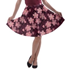 Cherry Blossoms Japanese A-line Skater Skirt