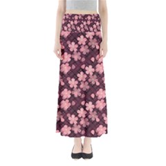 Cherry Blossoms Japanese Full Length Maxi Skirt