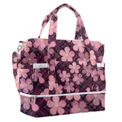 Cherry Blossoms Japanese Sports Shoulder Bag With Shoes Compartment