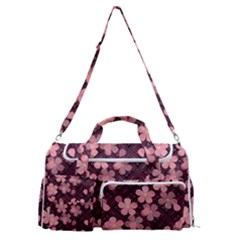 Cherry Blossoms Japanese Sports Gym Duffle Bag With Shoe Compartment