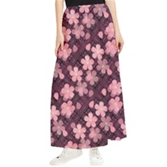 Cherry Blossoms Japanese Maxi Chiffon Skirt