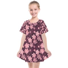 Cherry Blossoms Japanese Kids  Smock Dress