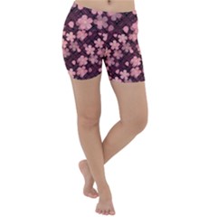 Cherry Blossoms Japanese Lightweight Velour Yoga Shorts