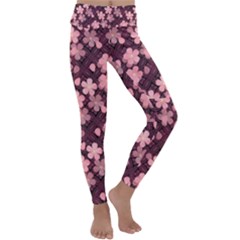 Cherry Blossoms Japanese Kids  Lightweight Velour Classic Yoga Leggings