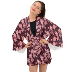 Cherry Blossoms Japanese Long Sleeve Kimono