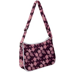 Cherry Blossoms Japanese Zip Up Shoulder Bag