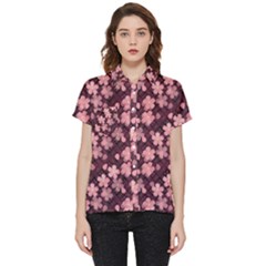 Cherry Blossoms Japanese Short Sleeve Pocket Shirt